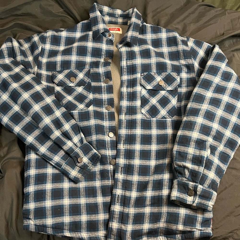 Blue Wrangler Flannel Jacket